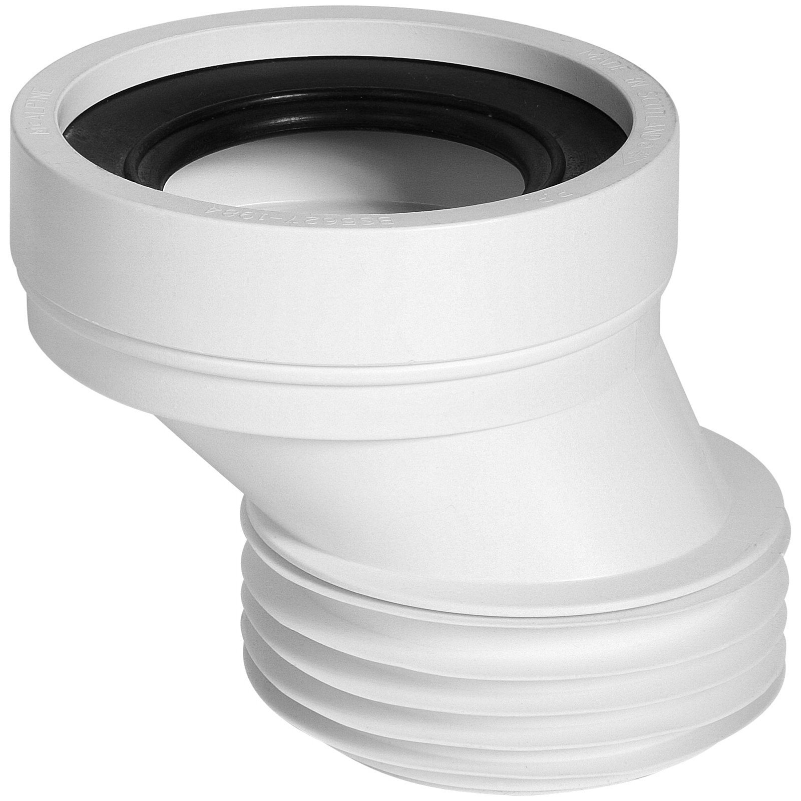 Abey 40mm PVC Offset WC Connector - White