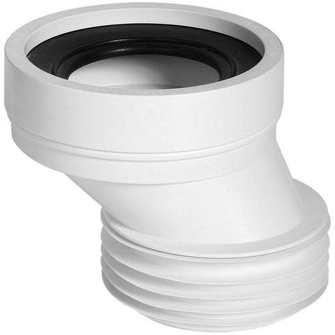 Abey 40mm PVC Offset WC Connector - White
