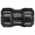 Philmac 25mm Metric Poly x Poly Pipe Joiner PN16 Underground Black 1600kPa