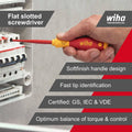 Wiha 9 Piece Insulated VDE Screwdriver Set Slotted and Phillips Red/Yellow