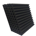 Acoustic Foam Panels, 30 x 30 x 1.5cm - Pack of 48, Black - view 3