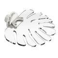 Acrylic Bird Perch Stand with Clear Platform - Leaf Shape