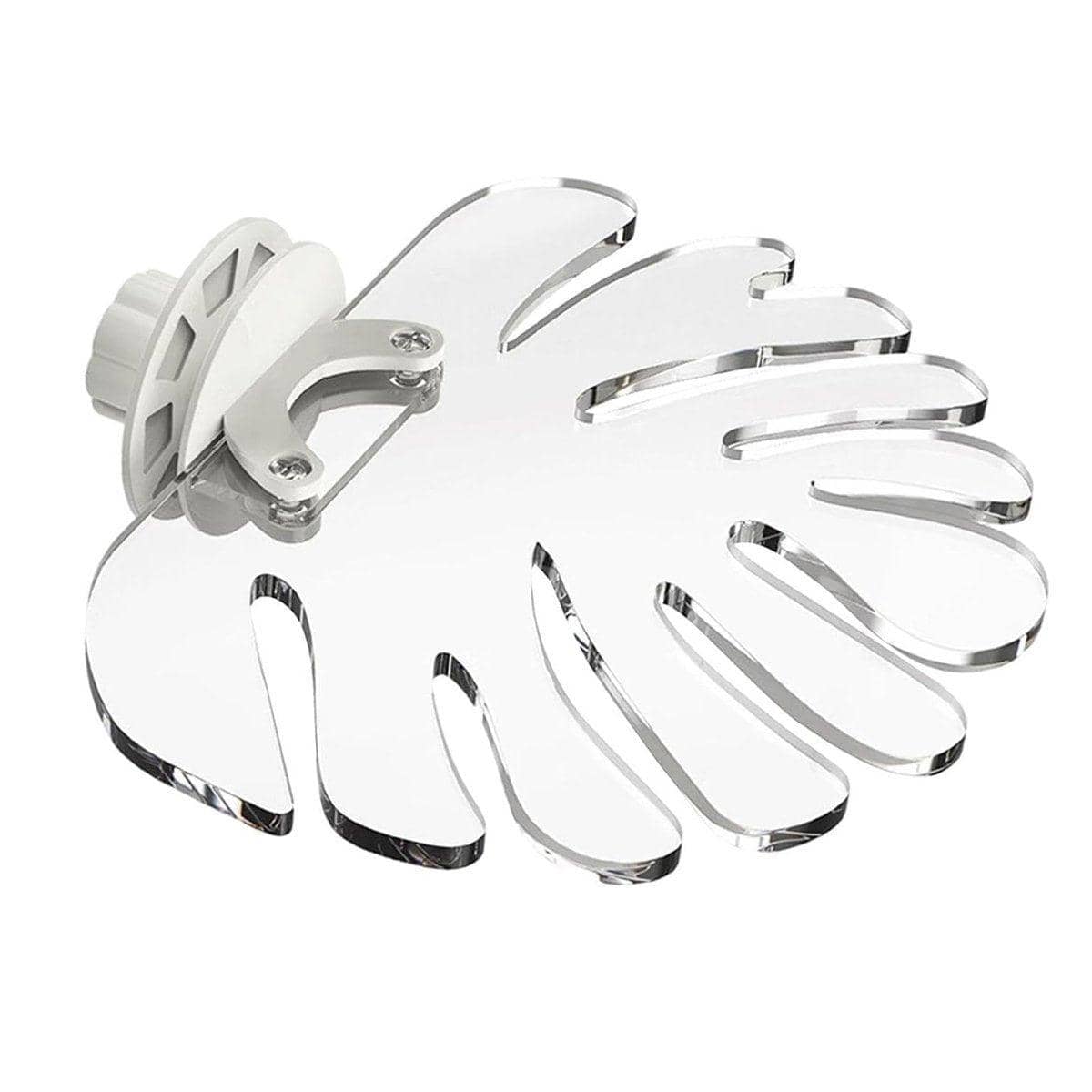 Acrylic Bird Perch Stand with Clear Platform - Leaf Shape