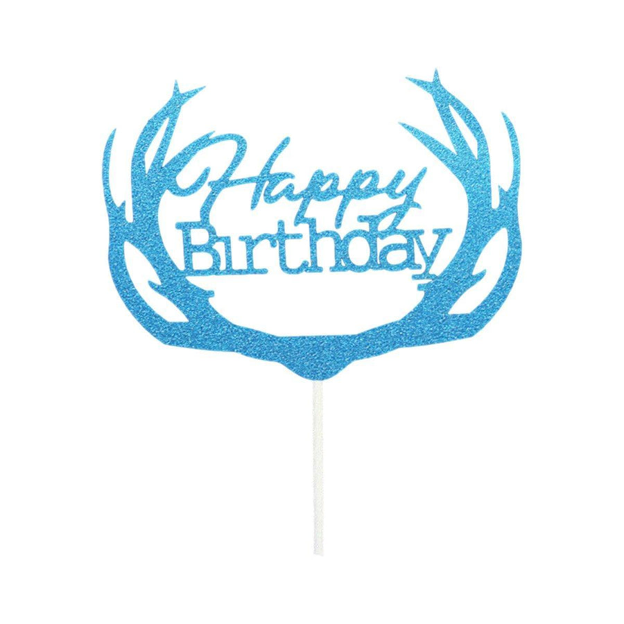 Acrylic Cake Topper, 11cm Wide - Blue Deer