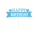 Acrylic Cake Topper, 11cm Wide - Blue Long Strip
