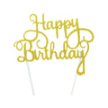 Acrylic Cake Topper, 11cm Wide - Gold Thin Line