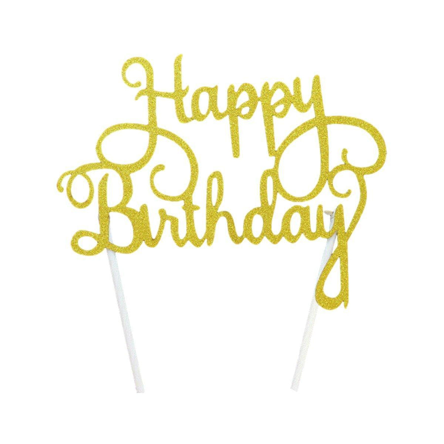 Acrylic Cake Topper, 11cm Wide - Gold Thin Line