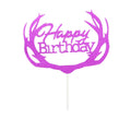 Acrylic Cake Topper, 11cm Wide - Rose Red Deer