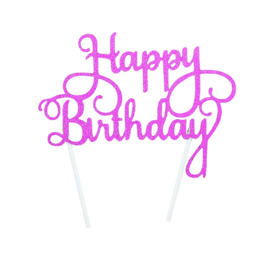 Acrylic Cake Topper, 11cm Wide - Rose Red Thin Line