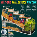 Acrylic Desktop Aquarium with Compartments and 2.5W Pump