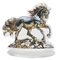 Acrylic Desktop Ornament Golden Horse on Coins Waterproof Wear Resistant Decor - view 2