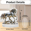 Acrylic Desktop Ornament Golden Horse on Coins Waterproof Wear Resistant Decor - view 3