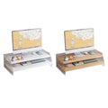 Acrylic Double Layer Desktop Monitor Riser Organiser - Khaki - view 3
