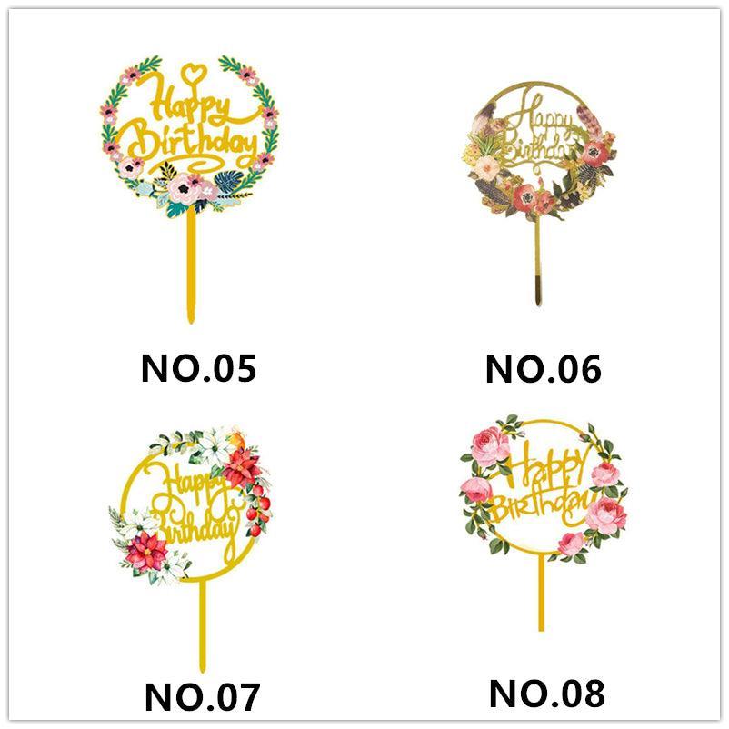 Acrylic Flower Cake Topper for Birthdays and Celebrations - NO.05 - view 14