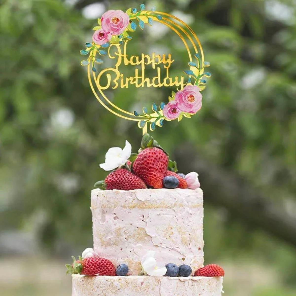 Acrylic Flower Cake Topper for Birthdays and Celebrations - NO.10 - view 6
