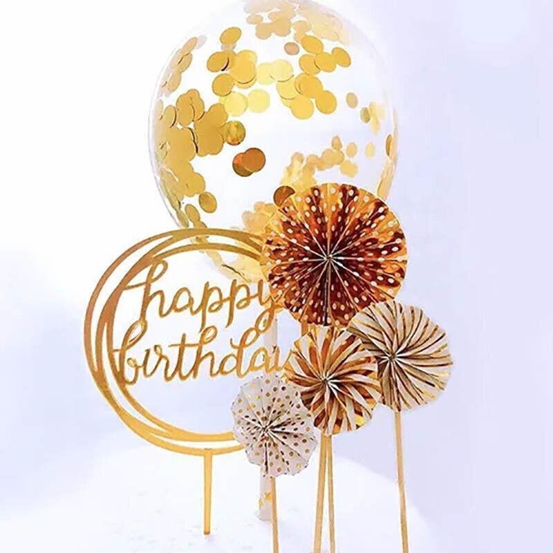 Acrylic Happy Birthday Cake Topper Card for Party Decor - Pink P17 - view 11