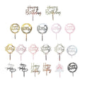 Acrylic Happy Birthday Cake Topper Card for Party Decor - Pink P17 - view 3