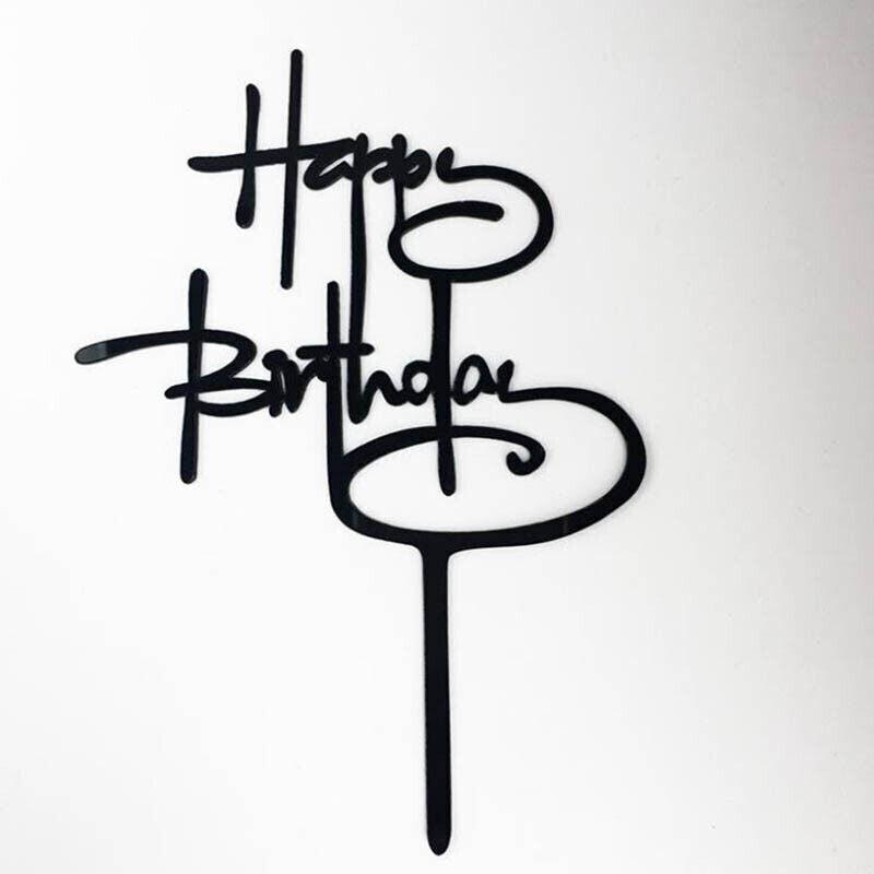 Acrylic Happy Birthday Cake Topper Card for Party Decor - Pink P17 - view 37