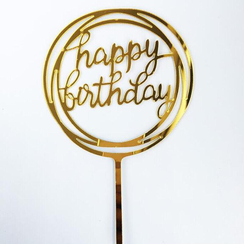 Acrylic Happy Birthday Cake Topper Card for Party Decor - Pink P20 - view 18