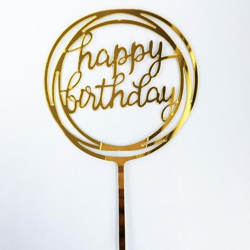 Acrylic Happy Birthday Cake Topper Card for Party Decor - Pink P20 - view 38