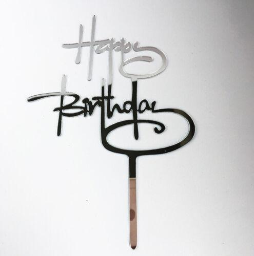 Acrylic Happy Birthday Cake Topper Card for Party Decor - Pink P20 - view 9