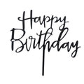 Acrylic Happy Birthday Cake Topper Party Decoration - Black B108