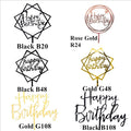 Acrylic Happy Birthday Cake Topper Party Decoration - Black B48 - view 4