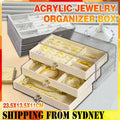 Acrylic Jewellery Organiser with 3 Tiers and Velvet Lining - Beige - view 2