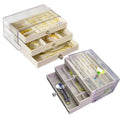 Acrylic Jewellery Organiser with 3 Tiers and Velvet Lining - Beige - view 3