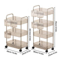 Acrylic Mobile Storage Rack with Wheels, Snack Organiser - 3 Layer - view 4