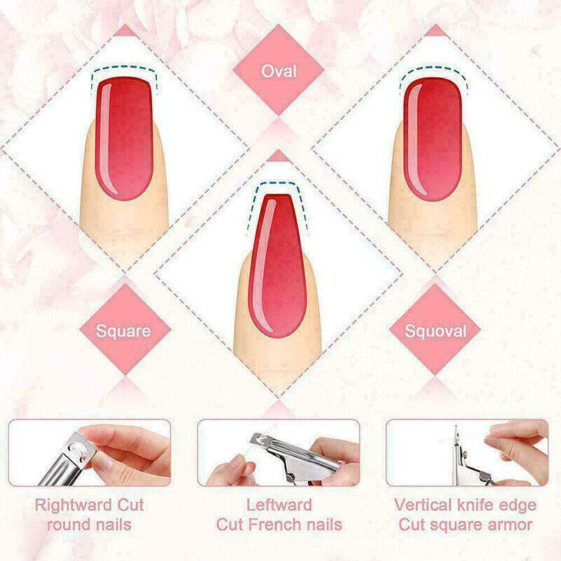Acrylic Nail Tip Cutter, U-Shaped False Nail Clipper - Pink - view 13