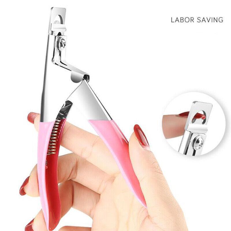 Acrylic Nail Tip Cutter, U-Shaped False Nail Clipper - Pink - view 8