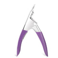 Acrylic Nail Tip Cutter, U-Shaped False Nail Clipper - Purple