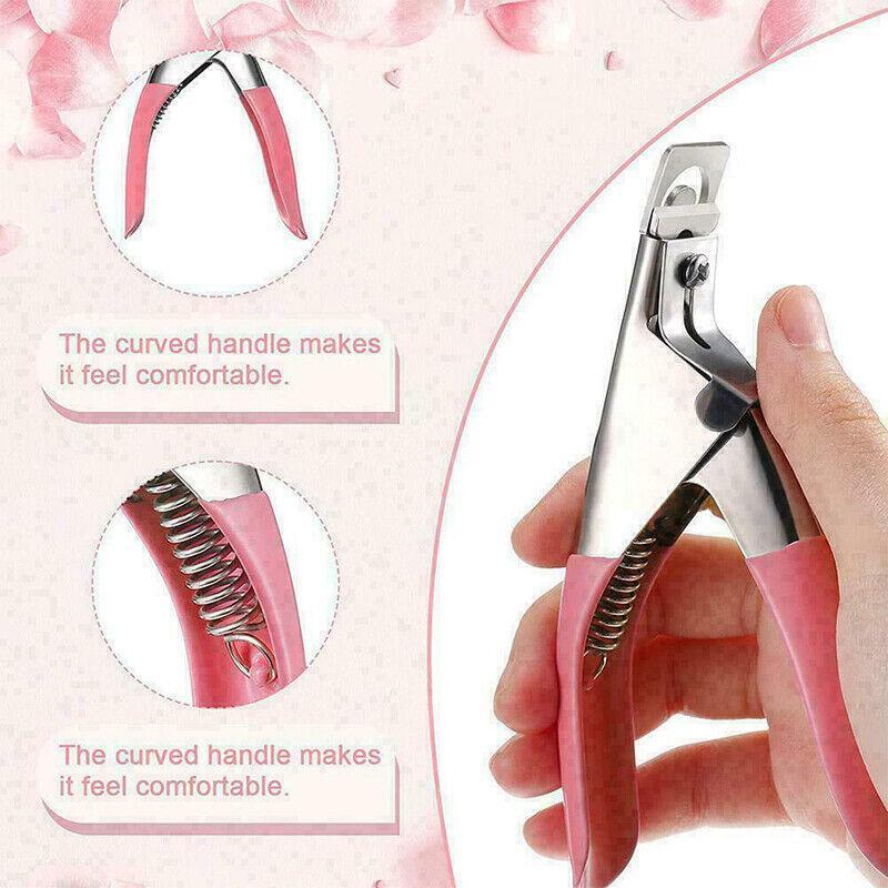 Acrylic Nail Tip Cutter, U-Shaped False Nail Clipper - Red - view 14