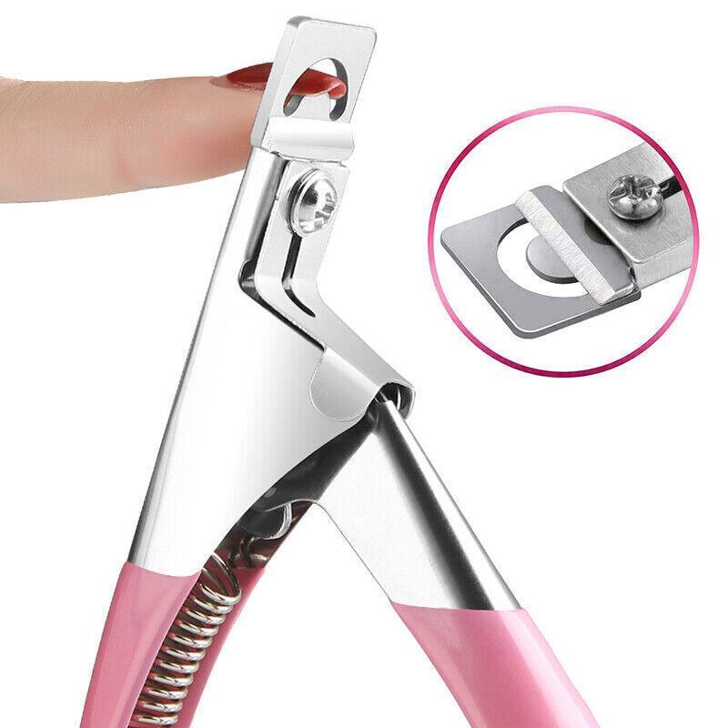 Acrylic Nail Tip Cutter, U-Shaped False Nail Clipper - Red - view 4