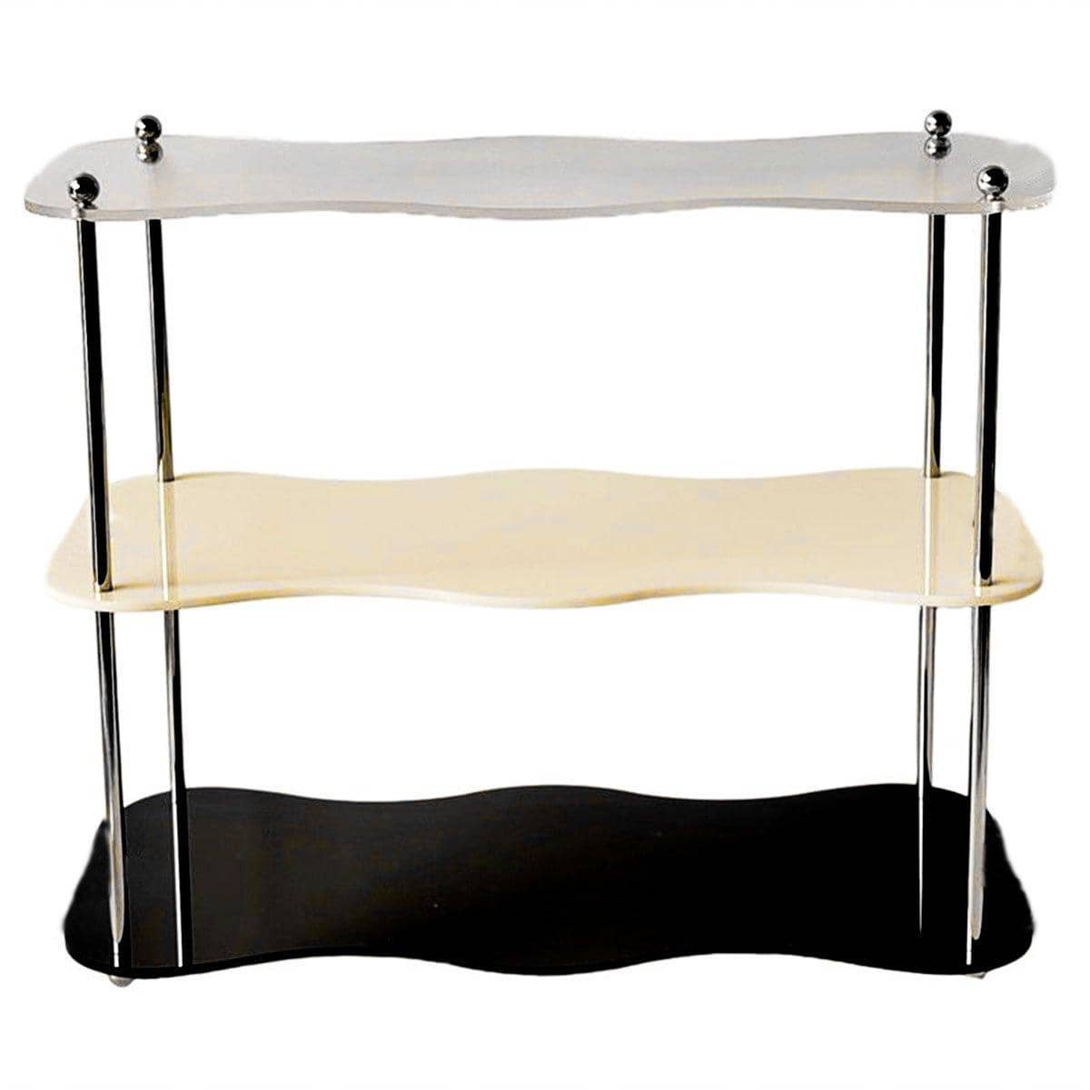 Acrylic Perfume Display Stand Desktop Organiser - Clear, Cream and Black