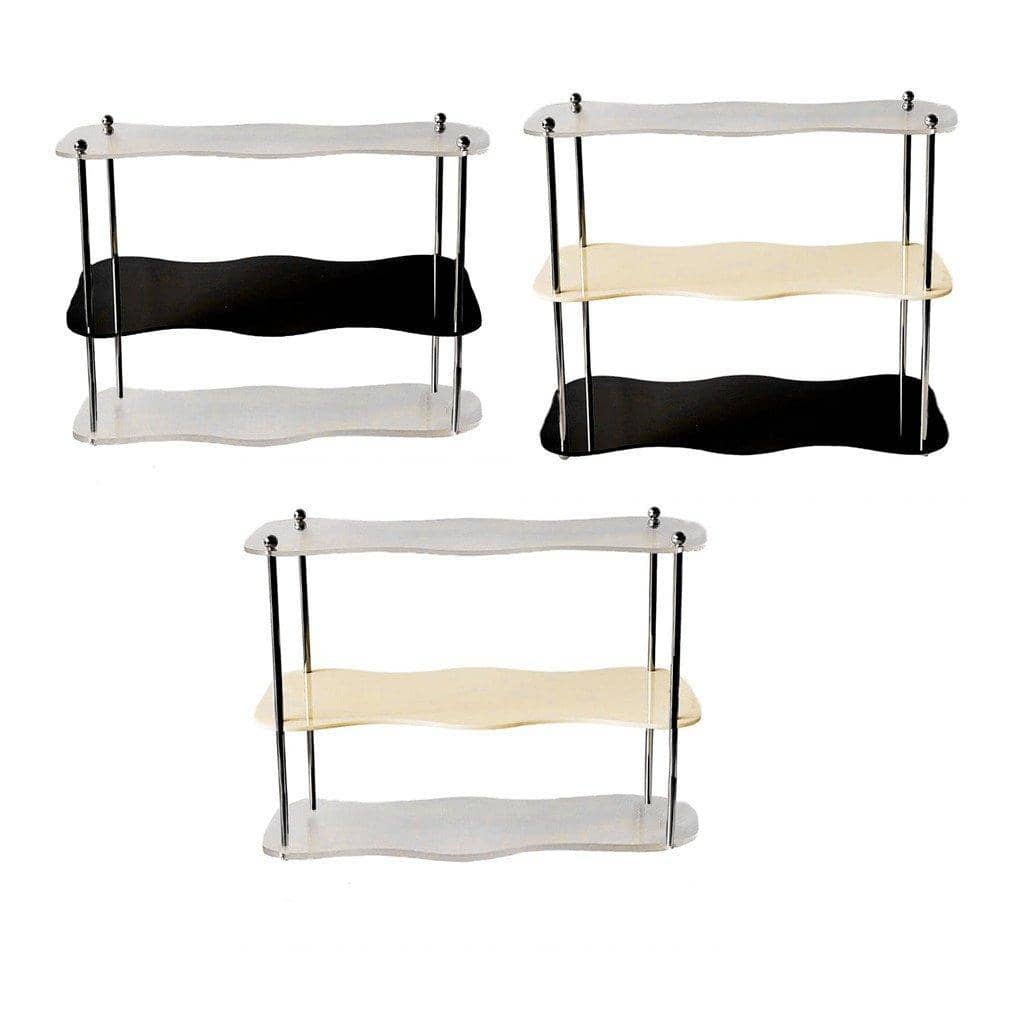 Acrylic Perfume Display Stand Desktop Organiser - Clear, Cream and Black - view 3