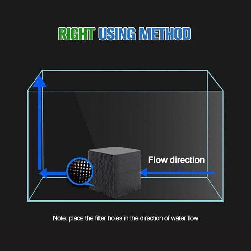 Activated Carbon Aquarium Filter Cube - 10 x 10 x 10 cm - view 4