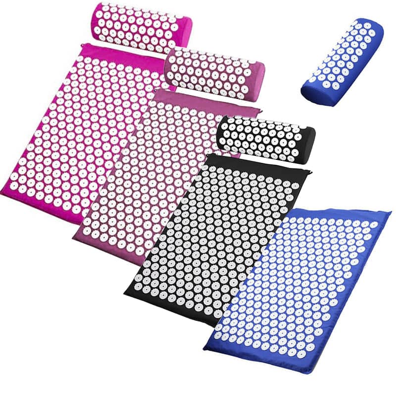 Acupressure Mat and Pillow Set with Carry Bag - Blue - view 4