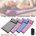Acupressure Mat and Pillow Set with Carry Bag - Magenta - view 2