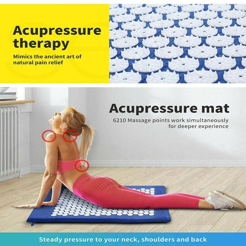 Acupressure Mat and Pillow Set with Carry Bag - Magenta - view 3