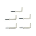 Everhang Square Hook - 25mm - White PVC - Easy Install 5 Pack - SuperSaverAU - view 1