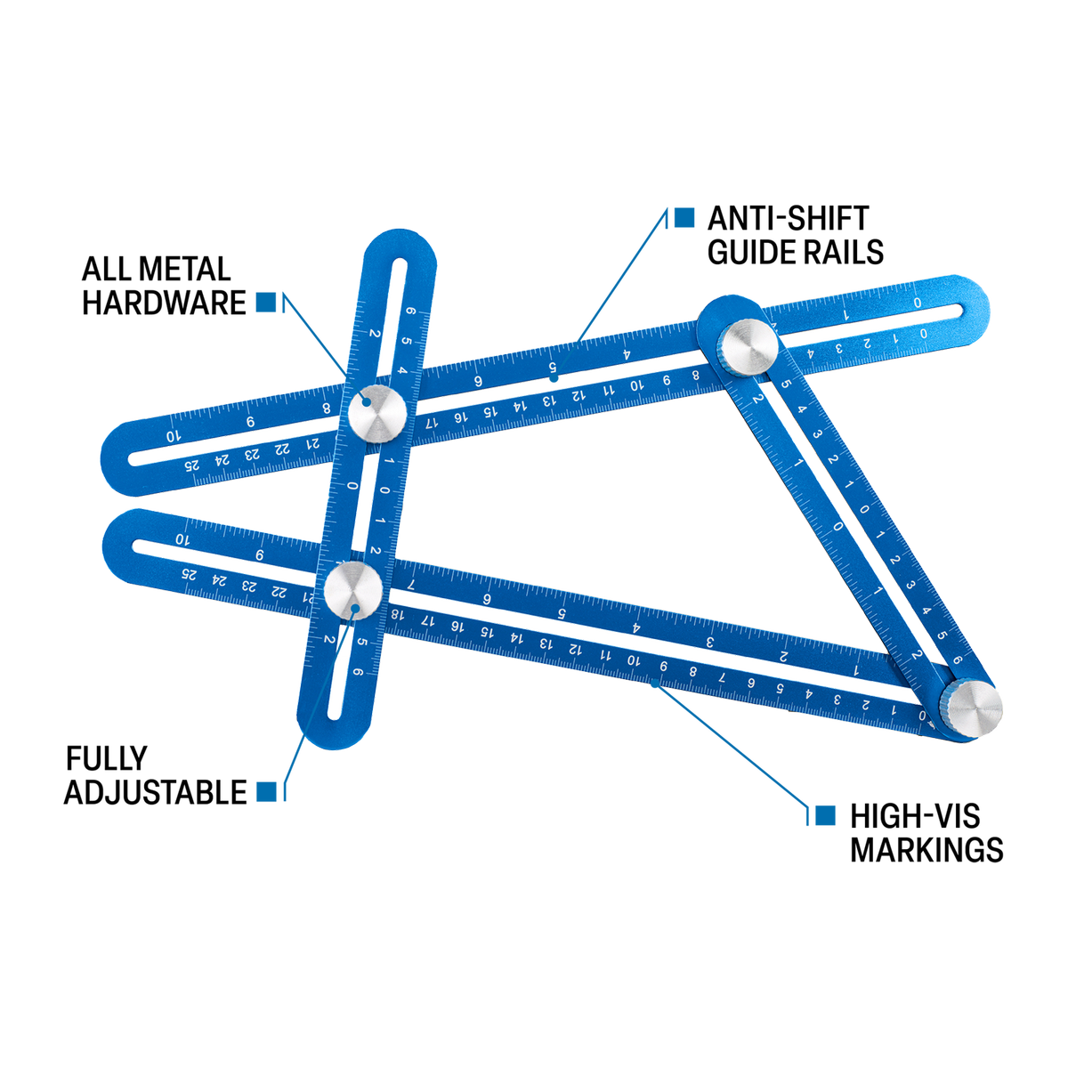 Empire True Blue Angle and Template Tool - 50mm x 16.3mm x 310mm - Blue - Durable - SuperSaverAU - view 2