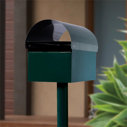Sandleford Dune Letterbox Green Galvanised Steel 160 x 205mm
