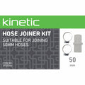 Kinetic 50mm Hose Joiner Kit, Polypropylene and Carbon Steel for Garden Irrigation