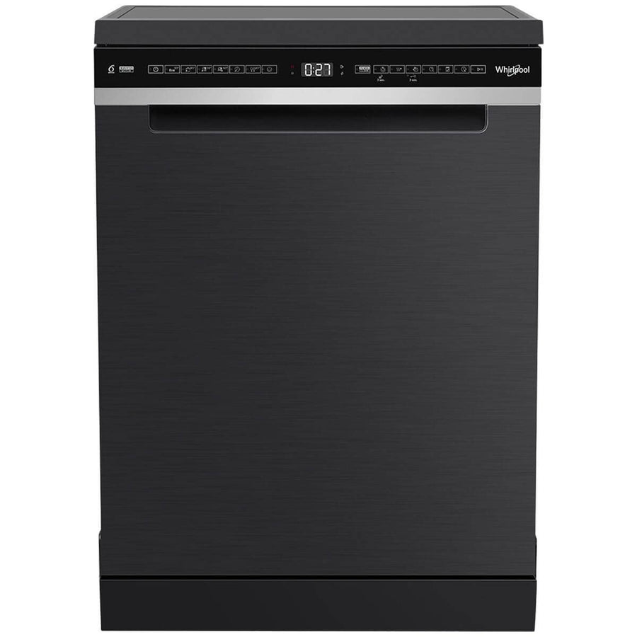 Whirlpool 60cm MaxiTub Freestanding Dishwasher - 15 Place Settings, Black Stainless Steel - WDFS3L5PBSAU