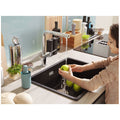 Franke Maris 520mm topmount granite sink - Matte Black, extension drainer included - MRG610-52MBFPC