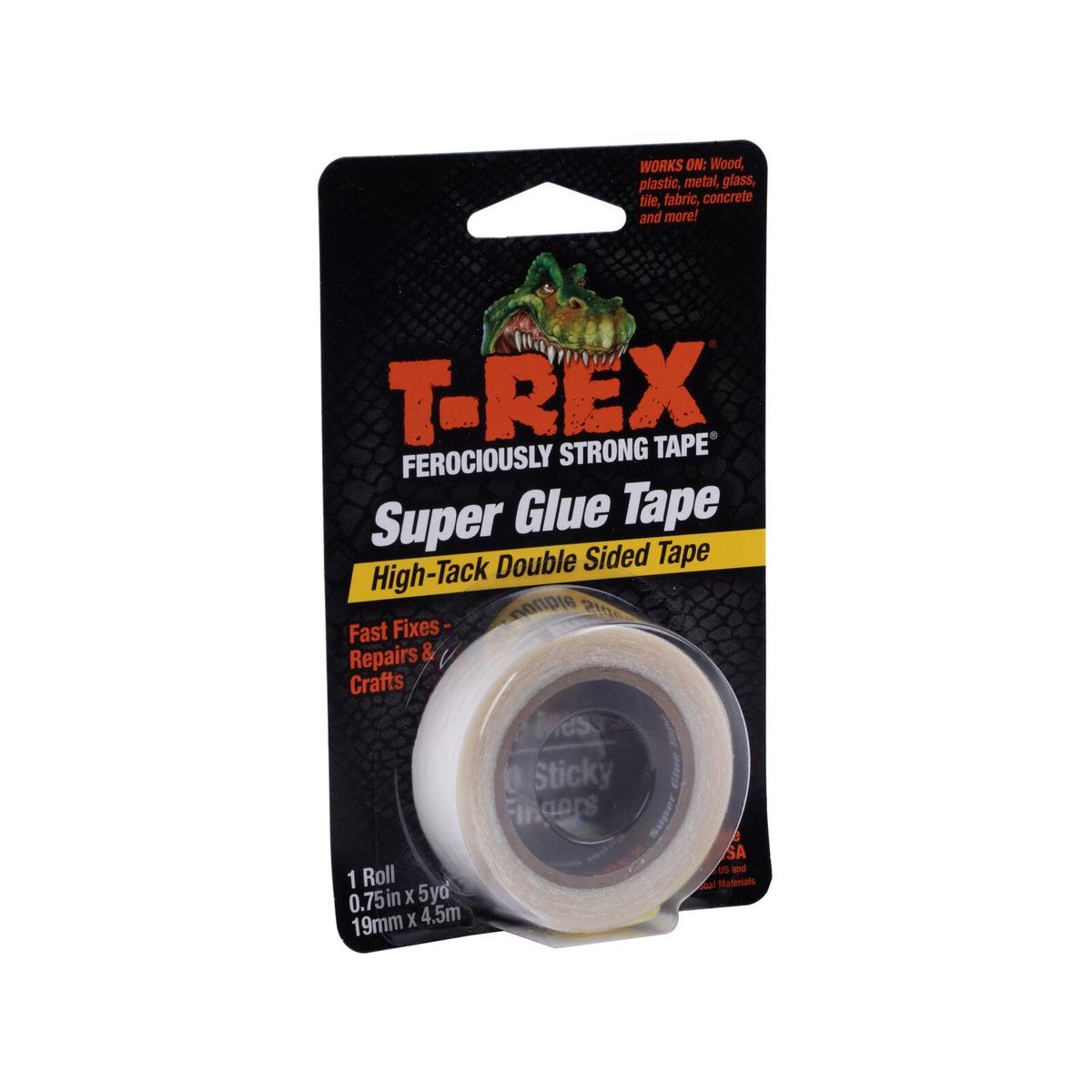 T Rex Clear Double Sided Super Glue Tape 19mm x 4.5m - High-Tack Adhesive - SuperSaverAU - view 1