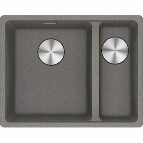 Franke Maris 1 and 1/2 bowl right topmount sink - Stone Grey granite - no drainer - MRG660-SBRSGB