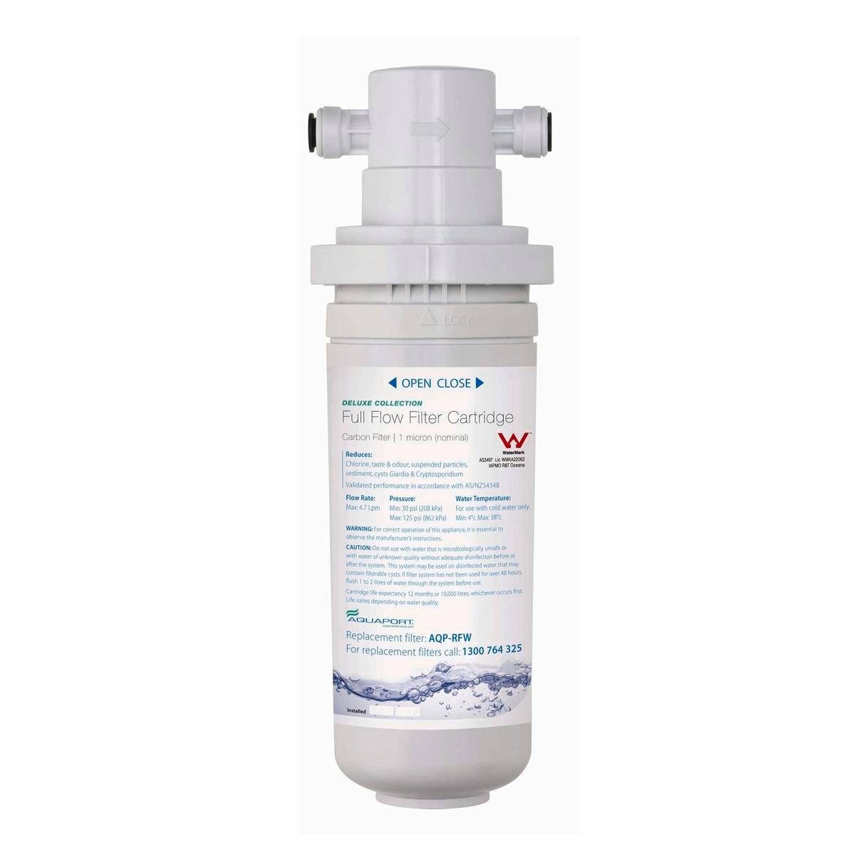 Aquaport Replacement Carbon Filter Cartridge - 60mm - Carbon Block - Reduces Chlorine Odour - SuperSaverAU - view 1